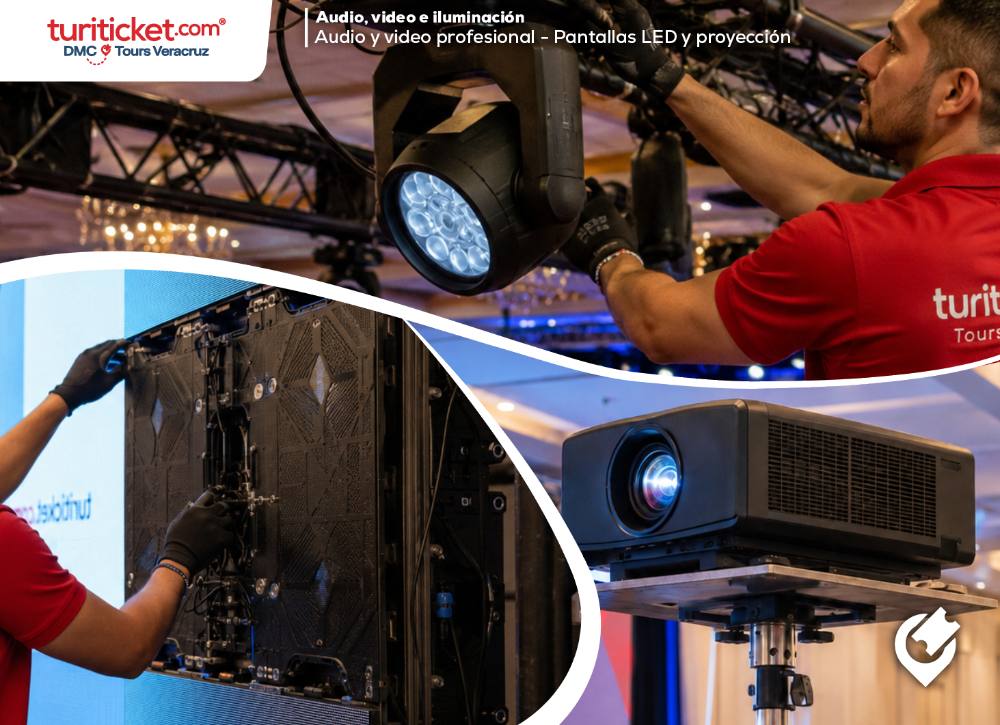 Audio, video e iluminación — Turiticket DMC Veracruz